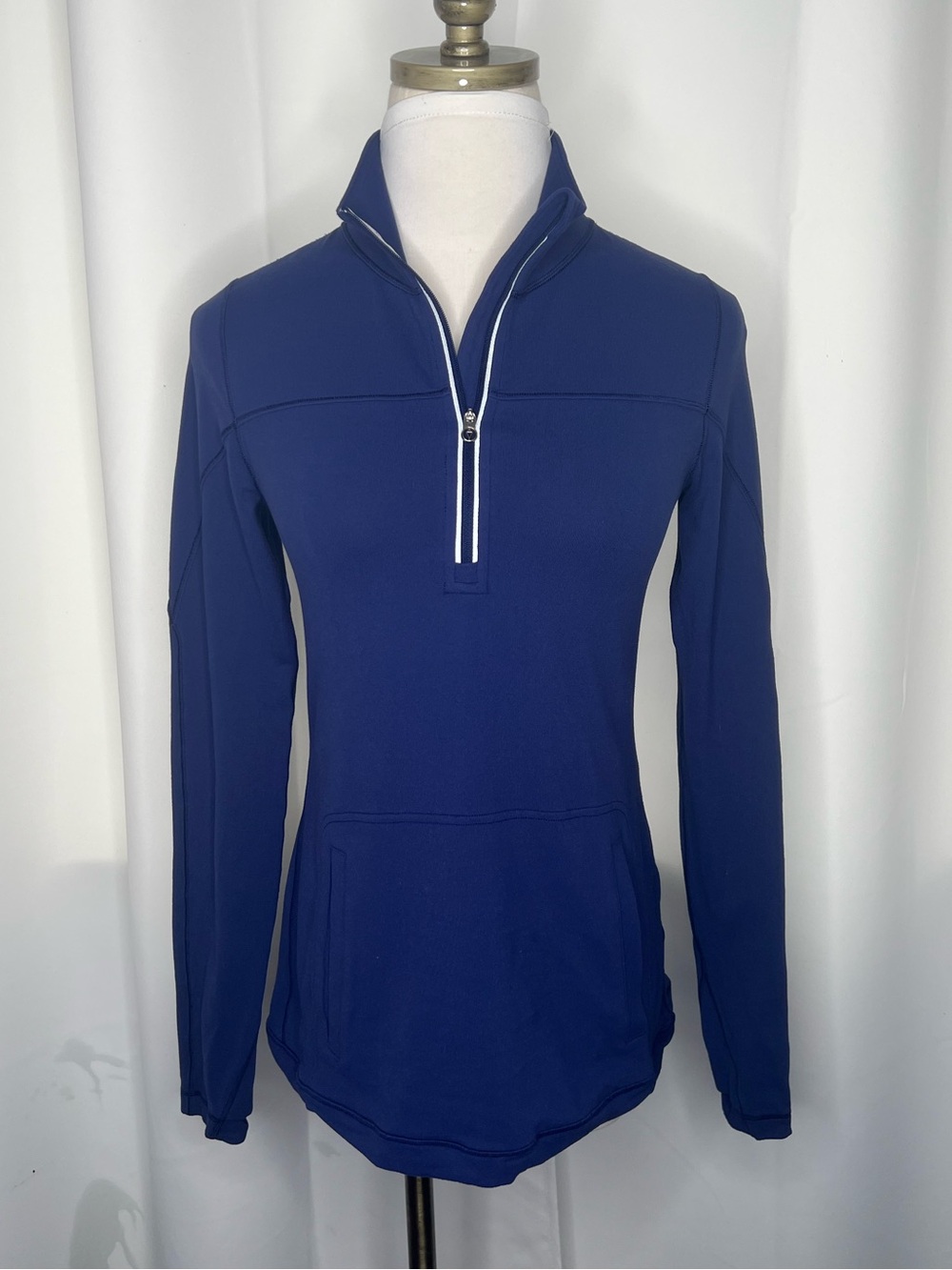 IVIVVA by LULULEMON GIRL’S NAVY 1/4 ZIP PULLOVER ATHLETIC TOP